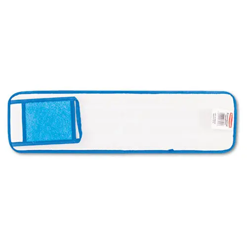 Microfiber Wet Room Pads, 24 In. Long, Split Nylon-Polyester Blend, Blue 1