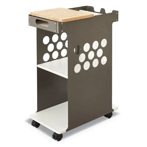 Mini Rolling Storage Cart, 29.75W X 15.75D X 16.5H, White, 200-Lb Capacity 1