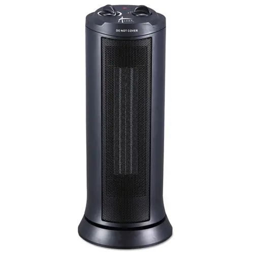 Mini Tower Ceramic Heater, 7 3-8"W X 7 3-8"D X 17 3-8"H, Black 1