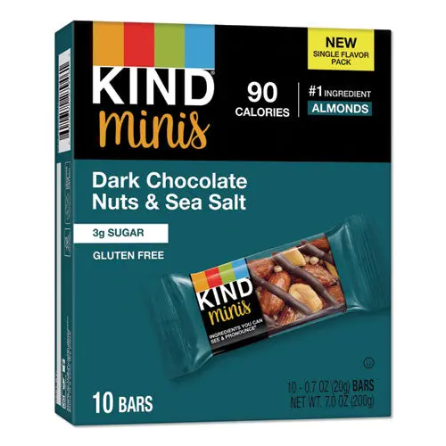 Minis, Dark Chocolate Nuts-Sea Salt, 0.7 Oz, 10-Pack 1