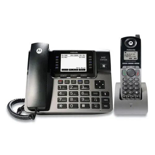 Ml1250 1-4 Line Corded-Cordless Phone System, 1 Handset, Black-Silver 1