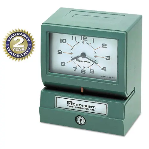 Model 150 Analog Automatic Print Time Clock With Month-Date-0-23 Hours-Minutes 1
