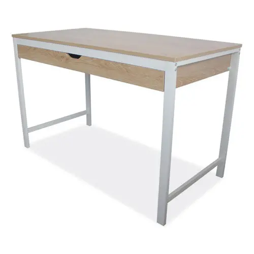 Modern Writing Desk, 47.24" X 23.62" X 29.92", Beigewood-White 1