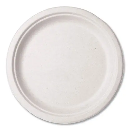 Molded Fiber Tableware, Plate, 10" Diameter, White, 500/Carton 1