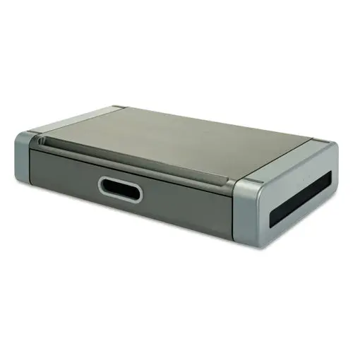 Monitor Riser, 19" X 11" X 4", Black-Gray, Supports 20 Lbs 1