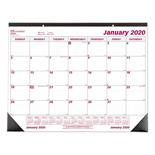 Monthly Desk Pad Calendar, Chipboard, 22 X 17, 2021 1