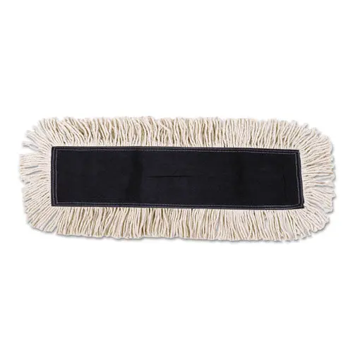 Mop Head, Dust, Disposable, Cotton-Synthetic Fibers, 48 X 5, White 1