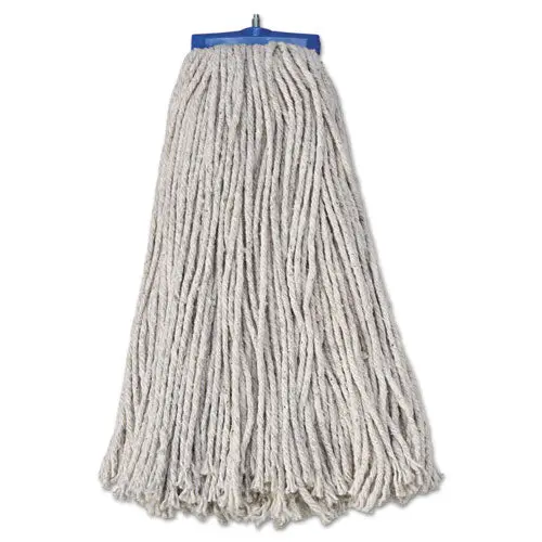 Mop Head, Economical Lie-Flat Head, Cotton Fiber, 20Oz, White, 12-Carton 1
