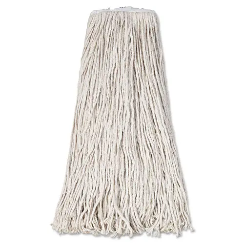 Mop Head, Premium Standard Head, Cotton Fiber, 32Oz, White, 12-Carton 1