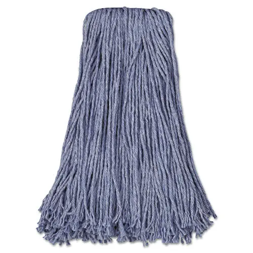 Mop Head, Standard Head, Cotton-Synthetic Fiber, Cut-End, #24, Blue, 12-Carton 1