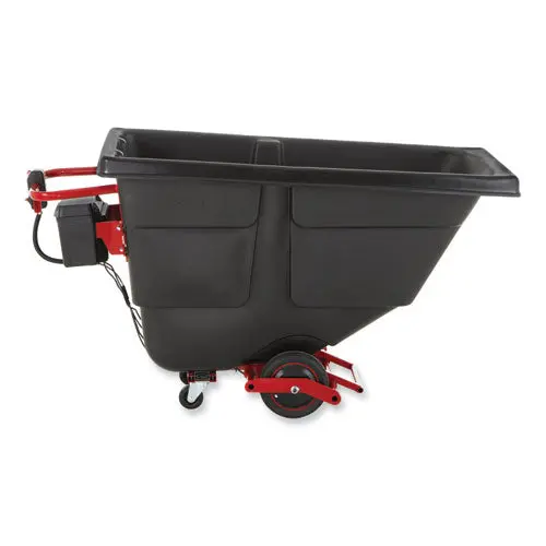 Motorized Roto Tilt Truck, 202 Gal, 1,000 Lb Capacity, Plastic, Black 1