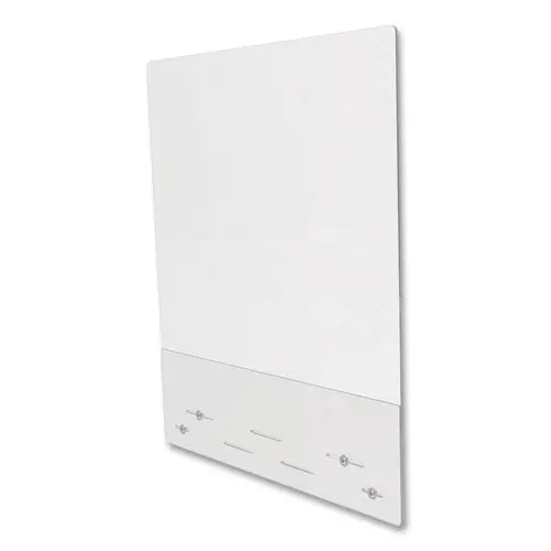 Mounting Safety Barrier With Full Shield And Brace, 31.5" X 38", Polycarbonate, Clear, 2-Carton 1