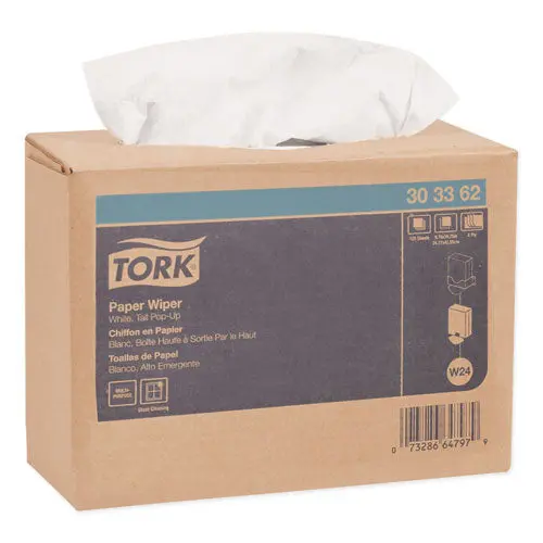 Multipurpose Paper Wiper, 9.75 X 16.75, White, 125-Box, 8 Boxes-Carton 1