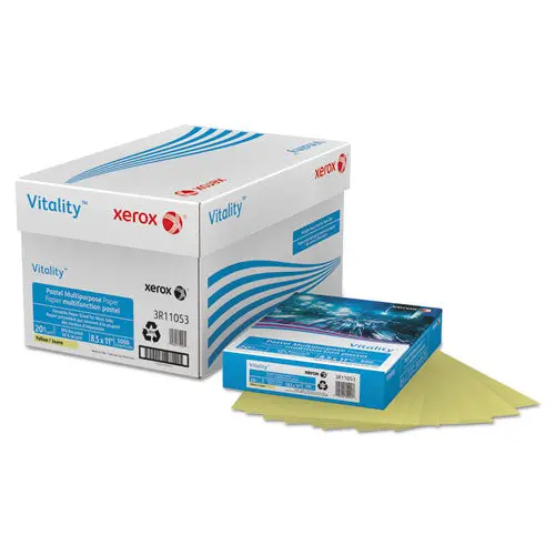 Multipurpose Pastel Colored Paper, 20Lb, 8.5 X 11, Yellow, 500-Ream 1