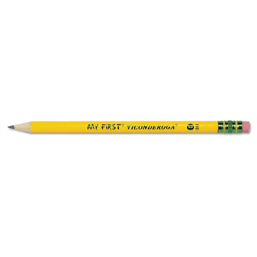 My First Woodcase Pencil With Eraser, Hb (#2), Black Lead, Yellow Barrel, Dozen 1