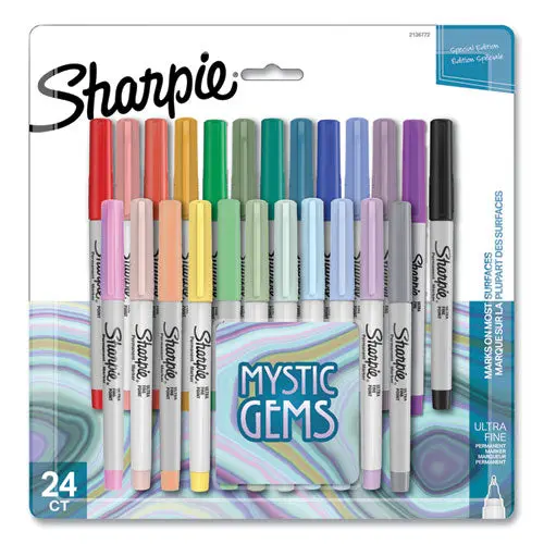 Mystic Gems Markers, Ultra-Fine Needle Tip, Assorted, 24-Pack 1
