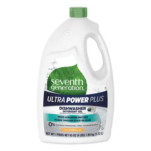 Natural Automatic Dishwasher Gel, Ultra Power Plus, Fresh Citrus, 65 Oz Bottle 1
