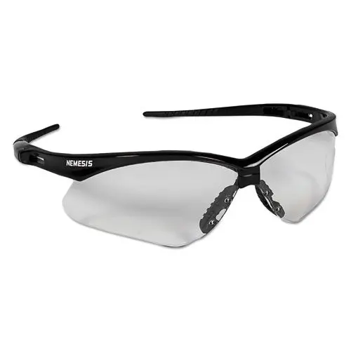 Nemesis Safety Glasses, Black Frame, Clear Lens 1