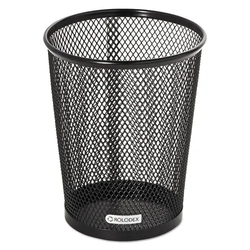 Nestable Jumbo Wire Mesh Pencil Cup, 4 3-8 Dia. X 5 2-5, Black 1