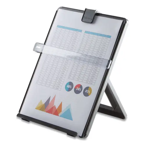 Non-Magnetic Letter-Size Desktop Copyholder, Plastic, 125 Sheet Capacity, Black 1