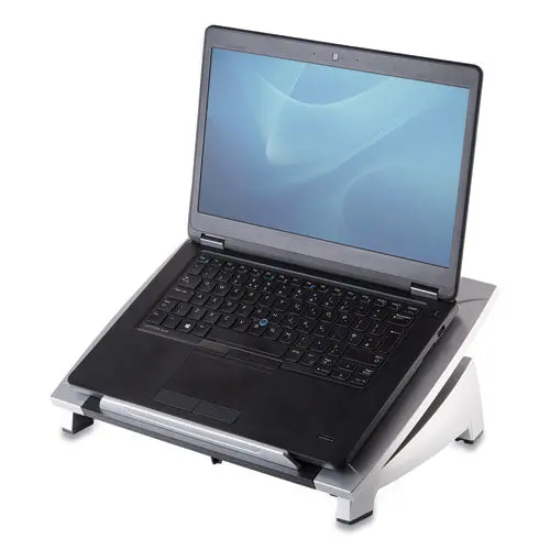 Office Suites Laptop Riser, 15.13" X 11.38" X 4.5" To 6.5", Black-Silver, Supports 10 Lbs 1