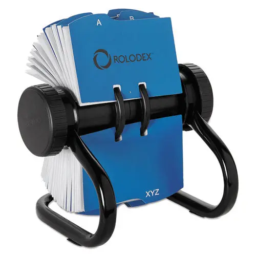 Open Rotary Business Card File W-24 Guides, Black 1