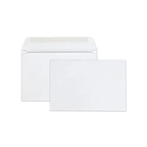 Open-Side Booklet Envelope, #6 1-2, Hub Flap, Gummed Closure, 6 X 9, White, 100-Box 1