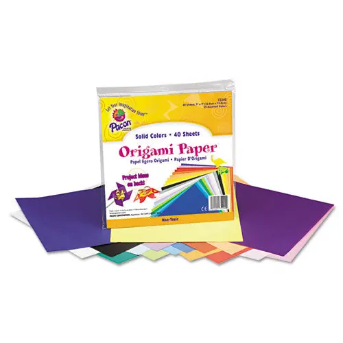 Origami Paper, 30Lb, 9 X 9, Assorted Bright Colors, 40-Pack 1