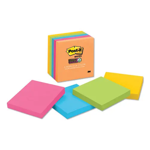 Pads In Rio De Janeiro Colors, 3 X 3, 90-Sheet Pads, 5-Pack 1