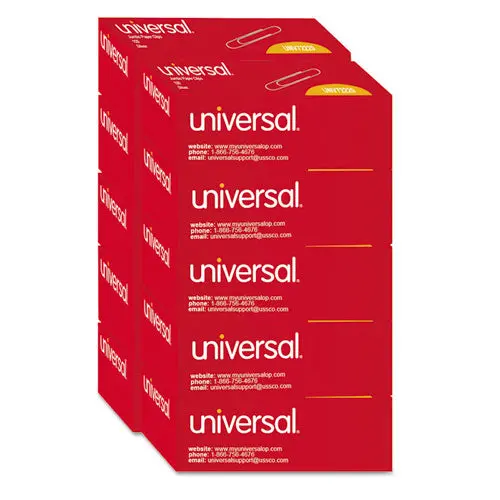 Paper Clips, Jumbo, Silver, 100 Clips-Box, 10 Boxes-Pack 1
