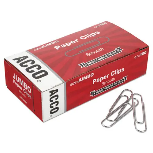 Paper Clips, Jumbo, Silver, 1,000-Pack 1