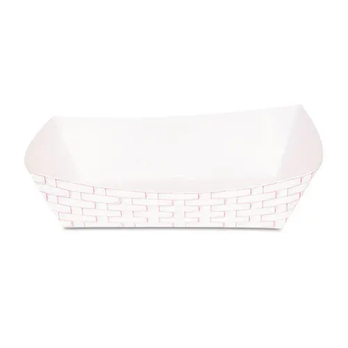 Paper Food Baskets, 5Lb Capacity, Red-White, 500-Carton 1