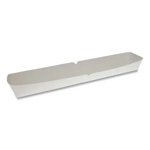 Paper Hot Dog Tray With Perforations, 16 Oz, 12.51 X 2.06 X 1.75, White, 500-Carton 1