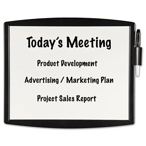 Partition Additions Dry Erase Board, 15 3-8 X 13 1-4, Dark Graphite Frame 1