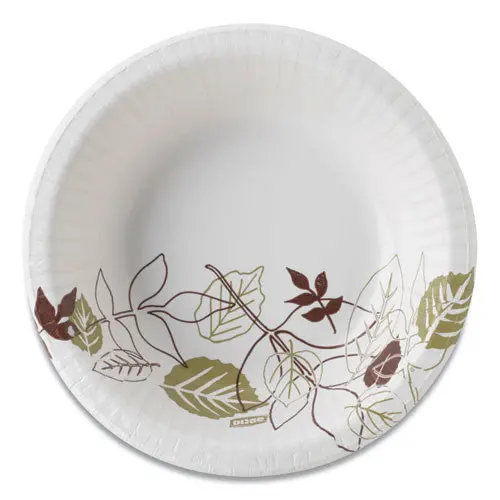 Pathways Heavyweight Paper Bowls, 12Oz, Green-Burgundy, 1000-Carton 1
