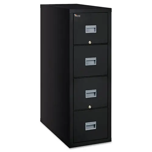Patriot Insulated Four-Drawer Fire File, 17.75W X 31.63D X 52.75H, Black 1