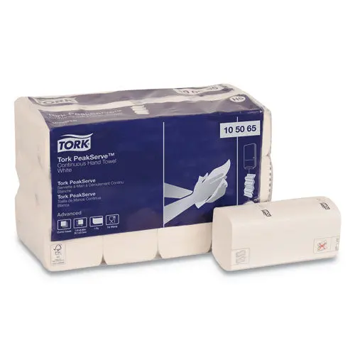 Peakserve Continuous Hand Towel, 7.91 X 8.85, White, 270 Wipes-Pack, 12 Packs-Carton 1