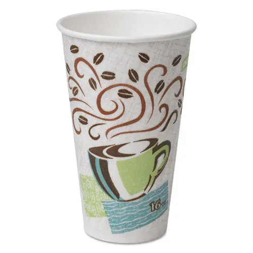 Perfectouch Paper Hot Cups, 16 Oz, Coffee Dreams Design, 50-Pack, 20 Packs-Carton 1