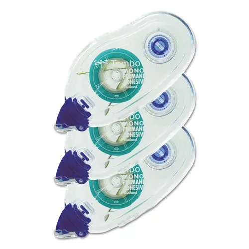Permanent Adhesive Refill, 0.33" X 39.33 Ft, Dries White, 3-Pack 1