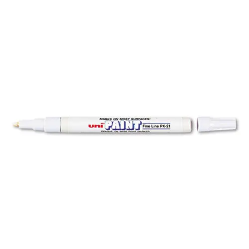 Permanent Marker, Fine Bullet Tip, White 1