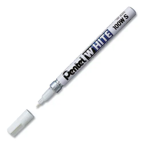 Permanent Marker, Fine Bullet Tip, White 1