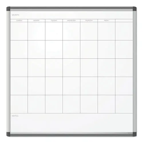 Pinit Magnetic Dry Erase Undated One Month Calendar, 36 X 36, White 1