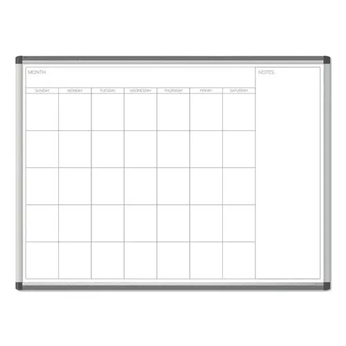 Pinit Magnetic Dry Erase Undated One Month Calendar, 48 X 36, White 1