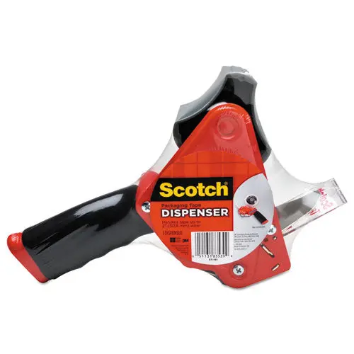Pistol Grip Packaging Tape Dispenser, 3" Core, Metal, Red 1
