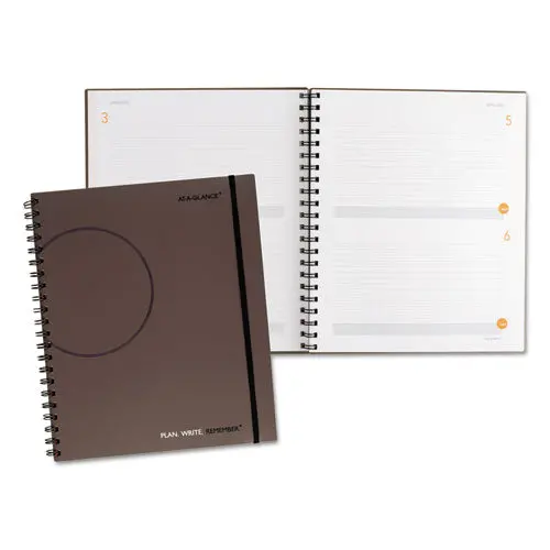 Plan. Write. Remember. Planning Notebook Two Days Per Page, 11 X 8 3-8, Gray 1