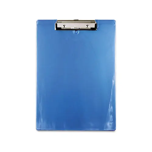 Plastic Clipboard, 1-2" Capacity, 8 1-2 X 12 Sheets, Ice Blue 1