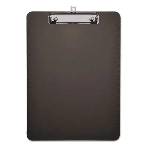 Plastic Clipboard With Low Profile Clip, 1-2" Cap, 8 1-2 X 11, Translucent Black 1