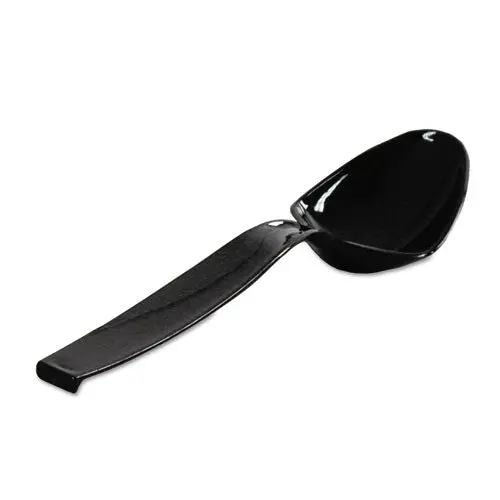 Plastic Spoons, 9 Inches, Black, 144-Case 1