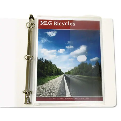 Poly Binder Pockets, 11 1-2 X 9 1-4, Clear, 5-Pack 1