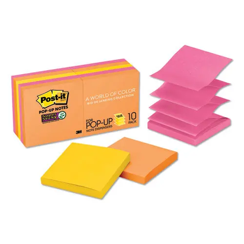 Pop-Up 3 X 3 Note Refill, Rio De Janeiro, 90 Notes-Pad, 10 Pads-Pack 1